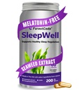 Melatonin Free Sleep Aid for Adults, Natural Sleep Aid with GABA & Phosphatidylserine, Calming Support for Stress Relief, Fall Asleep Faster, Non Habit Forming, No Grogginess, 60 Capsules