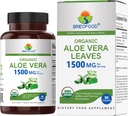 Brieofood Biologische Aloë Vera 1500mg, 45 porties, Vegetarisch, Glutenvrij, 90 Vegetarische tabletten