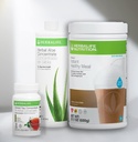HERBALIFE Trio Combo Formula 1 Healthy Nutritional Shake Mix (Creamy Chocolate Shake n Go 600g)-Herbal Aloe Concentrate Pint (Original 473ml) - Herbal Tea Concentrate 51g (Original 51g)