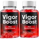 (2 Pack) Vigor Boost Gummies for Men, VigorBoost Male Support Gummys with Natural Ingredients, Advanced Vigor Boost Maximum Strength Premium Vitamin Gummy for Men's Health and Wellness (120 Gummies)