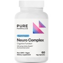 PureFormulas Neuro Complex for Brain Health, Cognitive Support & Memory Enhancement with Ginkgo Biloba, Phosphatidyl Serine, Vegan, Non-GMO - Brain Health Supplement, 60 Veg Capsules
