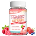 Calcium Citrate Gummies 1200mg, Chewable Calcium Supplement for Women & Men, Ultimate Absorption Calcium Gummies for Muscle & Immune Support, Sugar Free, Raspberry Flavor, 60 Count