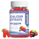 Calcium Citrate Gummies, Chewable 1200mg Calcium Gummies for Women & Men, Calcium Supplement for Muscle & Immune Support, High Absorption, Sugar Free, Mixed Berry Flavor, 60 Count