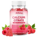 Calcium Citrate Gummies 1200mg Chewable Calcium Supplement for Women & Men, Supports Bone, Muscle & Immune Health, Sugar-Free, Non-GMO, Gluten-Free, Natural Raspberry Flavor, 60 Count