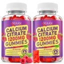 Calcium Citrate Gummies 1200mg Calcium Gummies for Women & Men, Chewable Calcium Supplements Support Immune Health & Bone Strength, Vegan/Sugar-Free/Gluten-Free, Raspberry Flavor 120 Count