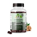 Ashwagandha Calm & Relax Gummies with Vitamin B6, Lemon Balm, GABA & L-Glutamine – 60 Gummies – Red Berries Flavor – Improve Sleep, Stress Relief & Mood – Vegan, Gluten-Free, Non-GMO