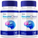 (2 Pack) Neuro Clean Brain Supplement, NeuroClean Capsules Nootropic Cleanse Advanced Formula, Neuro Cleaner Pills Maximum Strength Support for Cognitive Function Focus Clarity Memory Boost (120 Ct)
