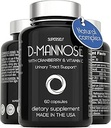 D-Mannose 1000mg Capsules - D Mannose met Cranberry Extract en Vitamine C - 60 Capsules 500mg Hoge sterkte - Urinetrak Gezondheid voor vrouwen en mannen - Vegan & non-GMO - Snelwerkende natuurlijke UTI ondersteuning
