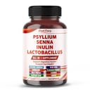 All-in-1 Psyllium, Senna, Inulin & Probiotic Supplement – Supports Digestive Harmony & Gut Microbalance – 150 Capsules