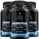 Neuro Plus Brain Supplement, NeuroPlus for Memory Formula, Nero Plus PQQ to Reduce The Negative Effects of Brain Fog, Neuro+ Cognitive Function, Nuero Plus Reviews (3 Pack - 180 Capsules)