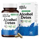 Wild & Organic Alcohol Detox Capsules - Antioxidant Liver & Kidney Support - Alcohol Cleanse Supplement with Milk Thistle, Dandelion Root & Chanca Piedra - Vegan, No Fillers, Non-GMO - 60 Count