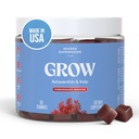 Akasha Superfoods Grow Hair & Beauty Gummies, Supplement with Zinc, Vitamin E, Astaxanthin, Kelp, & Pumpkin Seed, Plant Based Gummies for Women & Men, Gluten Free, Vegan, American Made, 60 Count
