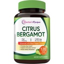 Doctor's Recipes Citrus Bergamot Capsules 1200mg, Pure Bergamot Extract, Rich in Polyphenolic Flavanones, with Black Pepper Extract, Natural Heart Health Supplement for Women and Men, Vegan, 120 Count