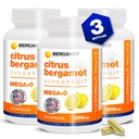 BergaMet Citrus Bergamot Supplement, 170:1 Extract, 1200mg per Serving, 80% Polyphenols, Italian Citrus Bergamot, 180 Capsules, 3 Months, Made in the USA