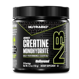 NutraBio Pure Micronized Creatine Monohydraat Powder Supplement, Unflavored, (150 g) - Ondersteunt Bulk Muscle Energy, Herstel, en Kracht - HPLC Getest Creatine Powder Supplement voor mannen en vrouwen