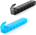 2 Pack Extra grote pil Organizer, Sukuos Weekly pil Box, Pill Case, Medicine Organizer voor Vitaminen, Visolie of Supplementen