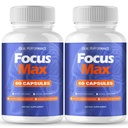 Focus Max Supplement Pills, Focus Max Capsules for Brain Health & Memory Support - Maximum Strength, Advanced Formula Nootropic Pills, All Natural Ingredients FocusMax Support Reviews (2 Pack)