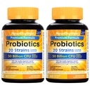 NewRhythm Probiotics 50 Billion CFU 20 Strains, 120 Veggie Capsules, Targeted Release Technology, Stomach Acid Resistant, No Need for Refrigeration, Non-GMO, Gluten Free