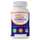 Vitamatic Vitamin D3 50,000 IU (as Cholecalciferol), Once Weekly Dose, 1250 mcg, 120 Veggie Capsules, Progressive Formula Helping Vitamin D Deficiencies