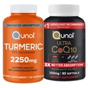 CoQ10 & Turmeric: Turmeric Curcumin, 2250mg, 150 Capsules & Ultra CoQ10 100mg, 90 Softgels