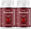 (2 Pack) Heart Freedom - Heart Freedom Capsules, Official HeartFreedom Pills All Natural Ingredients - Maximum Strength, Premium Advanced Formula Support Health & Wellness, 120 Capsules for 2 Months
