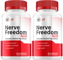 Nerve Freedom Pro Capsules – NerveFreedom Pro Advanced Supplement, All Natural Formula to Maintain Healthy Levels, Maximum Strength Formula, NerveFreedomPro Pills Reviews (2 Pack - 120 Capsules)