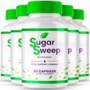 Sugar Sweep Advanced Blood Formula Capsules, Official Sugar Sweep Supplement Pills - Maximum Strength, All Natural Healthy Circulation & Stable Levels, Premium SugarSweep Reviews (5 Pack)