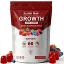Growth Gummies for Black Women, Hair Growth Supplements with Biotin, Daily Hair Nourishment, Collagen & Botanical Extracts, Supports Healthy Hair Growth & Strength, 60 Vegan Gummies