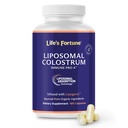 Life's Fortune Liposomal Bovine Colostrum Capsules Supplement for Adults Women & Men, Immune Support, High Absorption, Defense Activator, Muscle Wellness, Gut Health, Hair Growth, 180 Cap, 1500 mg