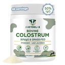 Bovine Colostrum Supplement Powder 50% IgG Premium Bovine Colostrum for Gut Health Support, Immune Support, Muscle Recovery & Overall Wellness, Grass Fed, Non-GMO, Unflavored, 60 Servings