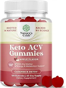 Extra sterkte Keto ACV Gummies - Vegan Keto Apple Cider Vinegar Gummies Sugar Gratis en Heerlijk voor het afslanken van reiniging en detox Goals - Niet GGO Apple Cider Vinegar met de moeder (2 maanden)