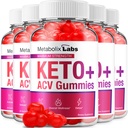 (5 Pack) Metabolix Labs Keto ACV Gummies - Advanced Formula Metabolix Keto Plus Weight Management ACV Gummies Apple Cider Vinegar Metabolix ACV Dietary Supplement Men Women (300 Gummies)