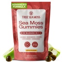 TrueSeaMoss Sea Moss & Apple Cider Vinegar Gummies – 10-in-1 Blend with Black Seed Oil, Ashwagandha, Turmeric, Burdock Root & Bladderwrack – 60 Gummies