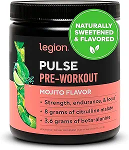 LEGION pulse pre workout - Alle natuurlijke stikstofoxide preworkout Drink om energie te stimuleren, Creatinevrij, natuurlijk gezoet, Beta Alanine, Citrulline, Alpha GPC (Mojito)