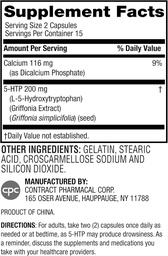 Aarde Splendor 5-HTP Supplement voor mannen & vrouwen, Geen kunstmatige conserveringsmiddelen Kleur of smaak Non-GMO 100 MG