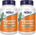 NOW Supplements, Magnesium & Calcium, with Zinc and Vitamin D-3, Nerve and Bone Support*, 100 Tablets (Pack of 2)