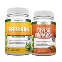 NutriONN Berberine Capsules & Organic Ceylon Cinnamon Combo - Targeted Heart Health Support