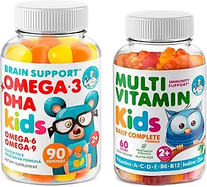 DR. MORITZ Kids Omega 3 Gummies (90 Telling) en Kids Multivitamine Gummies Bundle (60 Telling,) - voor kinderen Immune Ondersteuning en algemene gezondheid