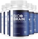 (5 Pack) Bio Brain Capsules - Official BioBrain Supplement Pills Daily Support Brain & Memory Focus All Natural Advanced Premium Formula for Overall Health & Wellness, 300 Capsules for 5 Months