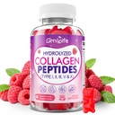 Collagen Gummies for Women & Men Sugar-Free, Hydrolyzed Collagen Peptides with Antioxidant Blend & Digestive Enzymes, Multi Collagen (Type I,II,III,V,X) for Skin Hair Nails, Raspberry Flavor, 60 Count