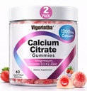 Calcium Citrate Gummies 1200mg with Magnesium,Vitamin D3, K2, Calcium Supplements for Women & Men- Easy to Digest, Vegan, Gluten Free,Sugar Free- Strawberry Flavor, 120 Calcium Gummies
