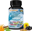 30Dag Supply Sea Moss and Shilajit Bundle for Men All-in-1 Dynamic Vitality Bundled Seamoss Black Seed Oil Ashwagandha Burdock Root Delicaat voorbereid voor u om regen en regen kracht