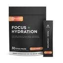 BrainTree Nutrition - Focus + Hydration - Electrolyte Drink Mix - Total Body Hydration - Supports Cognitive Function, Energy & Muscle Recovery - Sugar Free - Citrus - 30 Stick Packs