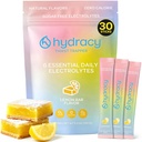 Hydracy Electrolyte Powder Packets - Low Sodium Sugar Free Hydration Drink Mix - 6 Electrolytes + 80 Trace Minerals French Grey Sea Salt - Zero Sugar Zero Calorie - Keto Vegan Non-GMO, 30 Count