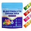 Sugar Free Electrolytes Powder Packets - Salty High Sodium Hydration Packets, Electrolytes Drink Mix for Fitness Enthusiasts & Outdoor Workers, Calories Free(Variety 16 Sticks)