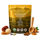 Mushroom Coffee with Turmeric, 10 Servings, Lion's Mane, Cordyceps and More, USDA Organic, Gluten Free, Vegan | Made in the USA | Adaptogens for Natural Energy, Gut Health, Mental Focus