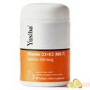 Vitamin D3 K2, Vitamin D3 5000 IU & Vitamin K2 All-Trans MK7 100 mcg, 2-in-1 K2 D3 Vitamin Supplement for Bone Health, Immune Support and Calcium Absorption, 90 Softgels
