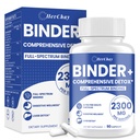 2300 MG Detox Binder Supplement – 17-in-1 Detox Binder, Activated Charcoal, Zeolite, Bentonite Clay – Liver & Gut Detox Cleanse, Toxin Flush, Digestive, Max Absorption, 90 Vegan Capsules
