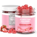 Collagen Gummies for Women – Low Sugar, Strawberry Flavor, Type I II III V X Collagen with Biotin, Vitamin C D B12 Zinc – Hydrolyzed Peptides for Hair Skin Nails Joints – 2 Pack (120 Gummies)