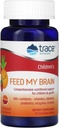 Trace Minerals Children's Feed My Brain - Brain Support Supplement for Kids - Multivitamine for Focus Support with Enzymes, Vitamins & Minerals - Fruit Punch Flavor, 60 Kauwbare Wafers (30 Servers)